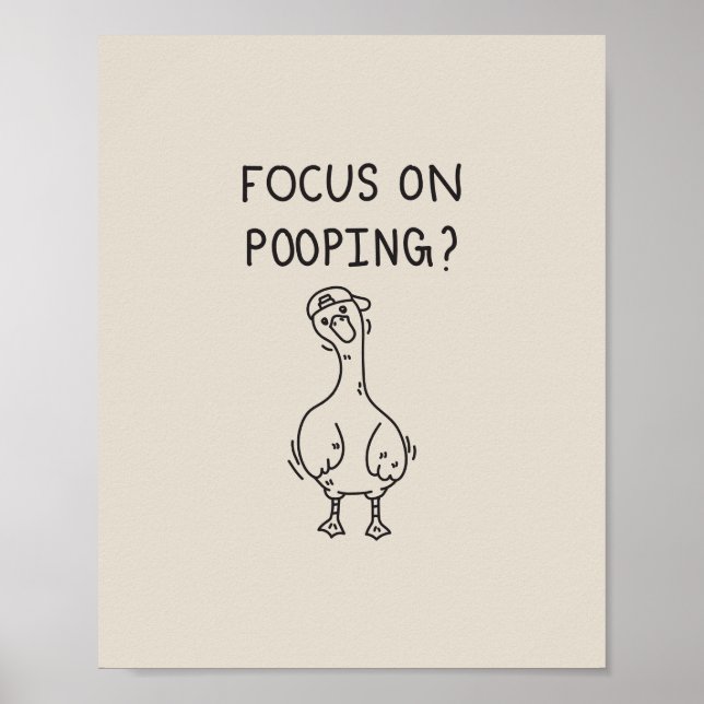 Poster Focus on pooping goose (Frente)