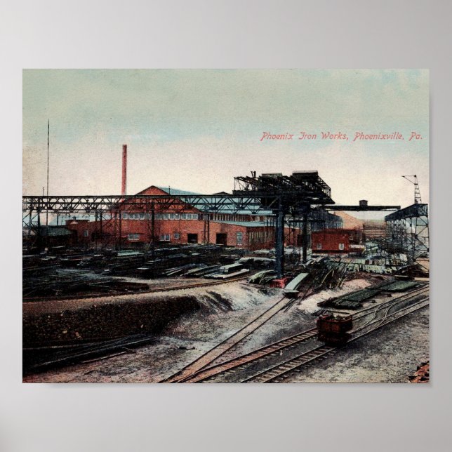 Poster Foenixville Iron Works Illustration (Frente)