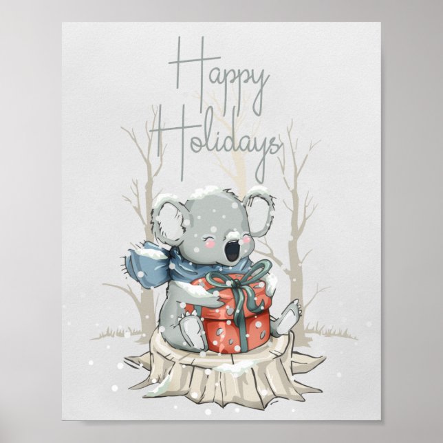Poster Fofa Coalizão Feliz Natal Férias de Natal (Frente)