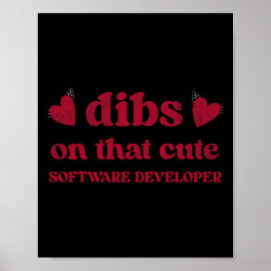 Poster Fofa Divertida Mulher Desenvolvedora de Software n