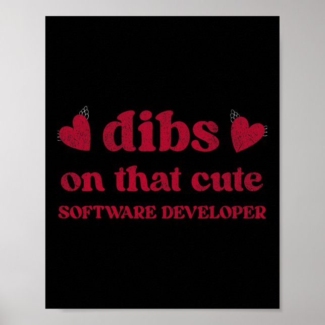 Poster Fofa Divertida Mulher Desenvolvedora de Software n (Frente)