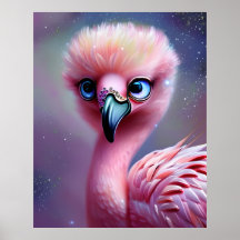 Fofa e Adorável Kawaii Bebê Flamingo