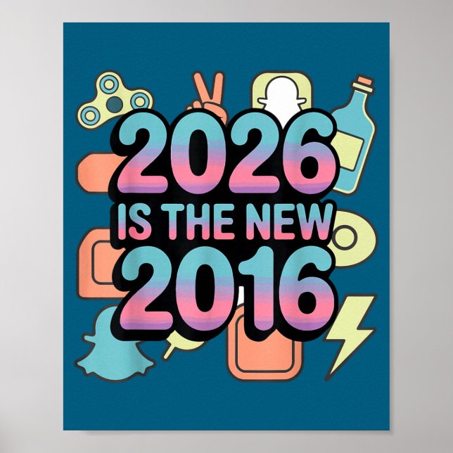 Poster Fofo 2026 Novo 2016 Retro Nostalgia (Frente)