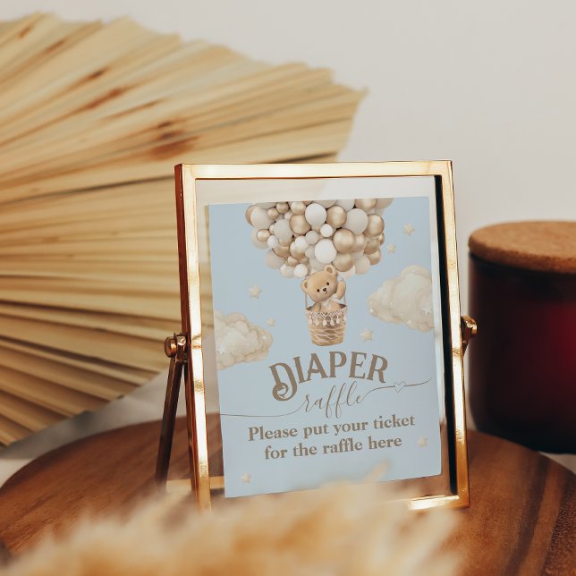 Poster Fofo de fralda do Balão do Urso de Teddy (Criador carregado)