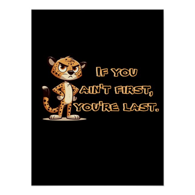 Póster fofo, gatinho irritado (Frente)