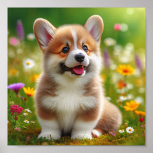 Poster fofo Pembroke Welsh Corgi