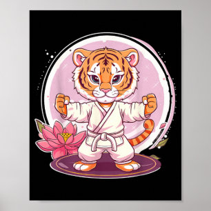 Poster Fofo Tigre Kung Fu Lotus Kickboxing Taekwondo