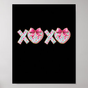 Poster Fofo Xoxo Rosa Menina Dia dos Namorados Coquette L