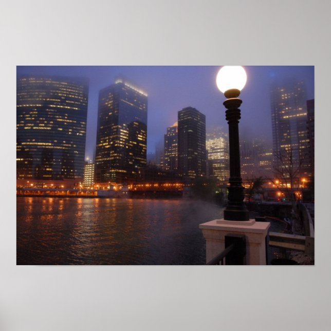 Póster Foggy em Chicago (Frente)