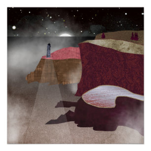 Póster Foggy Lighthouse