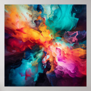 Poster Fogo Colorido