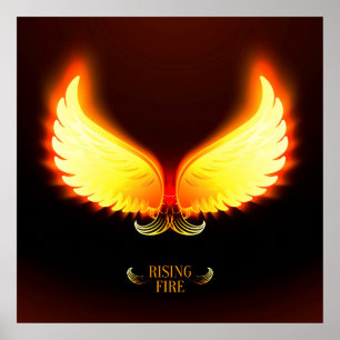Poster Fogo da ascensão - asas de Phoenix