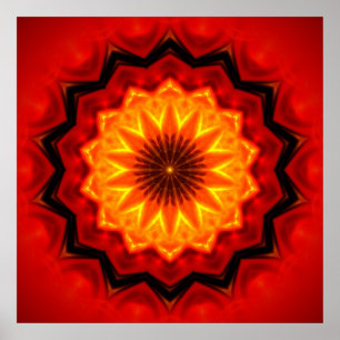 Póster Fogo da mandala
