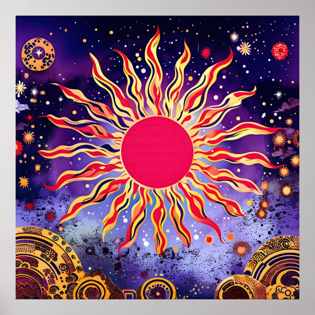 Poster “Fogo Dançante do Cosmos” O Sol (Frente)