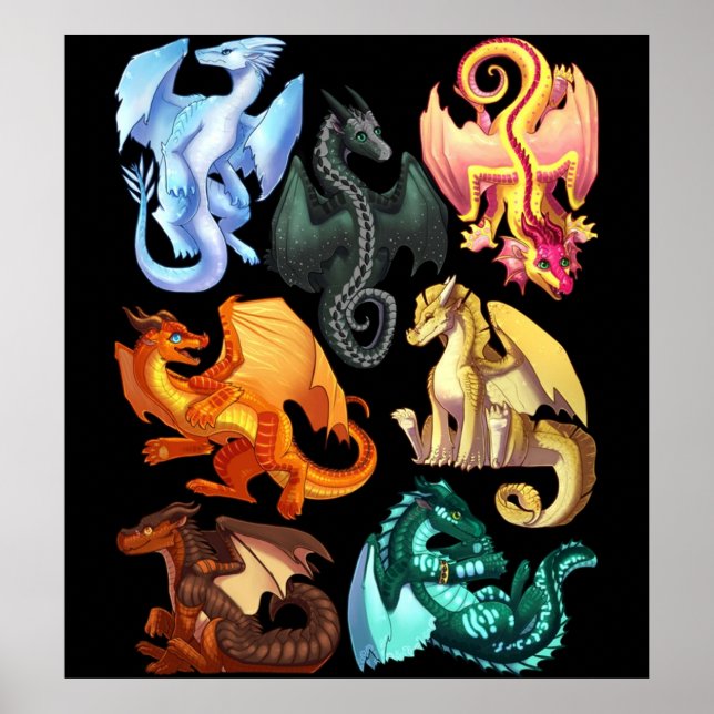 Poster Fogo das asas Jade Winglet Dragonistas Moonwatcher (Frente)