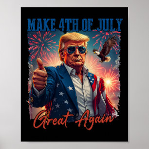 Poster Fogo de Artifício Patriótico de Donald Trump Faz 4