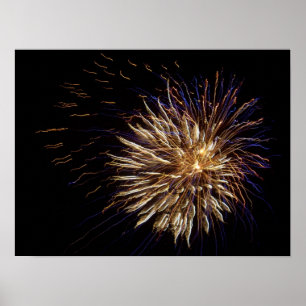 Póster fogo de artifício verão