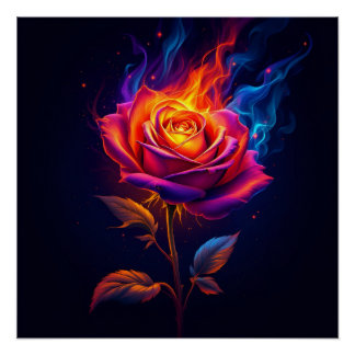 Póster Fogo e a Rosa