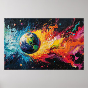 Poster Fogo e Água Cercam a Terra