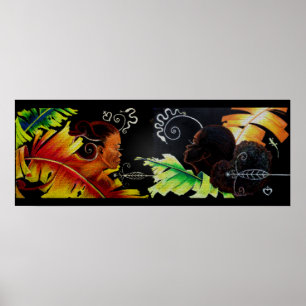 Póster Fogo e Felicidade - Mosaico