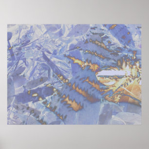Póster Fogo e gelo, abstrato digital
