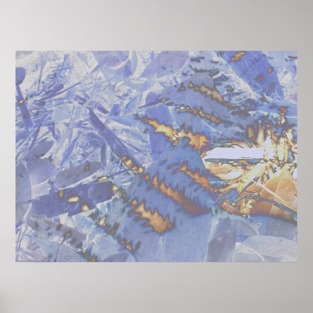 Póster Fogo e gelo, abstrato digital (Frente)