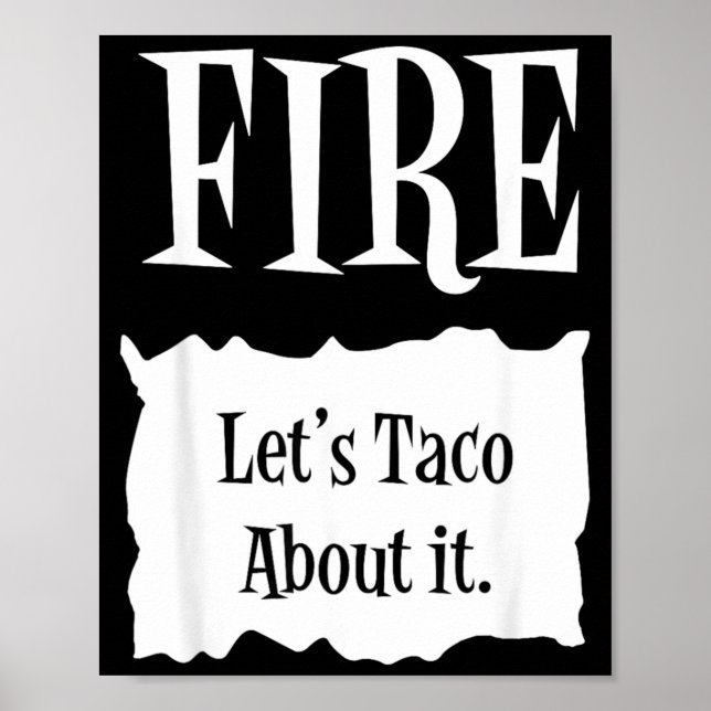 Poster FOGO - Fantasia de Taco de Halloween do Pacote Que (Frente)