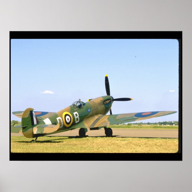 Poster Fogo-Fogo Britânico, Trimestre Traseiro Ver_Aviões (Frente)