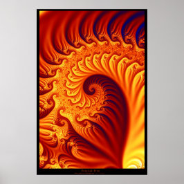 Poster Fogo Fractal