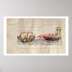 Poster Fogo grego (velino)