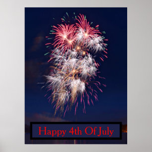 Poster Fogos-de-artifício 4ns do Dia da Independência d