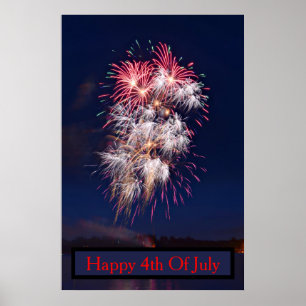 Poster Fogos-de-artifício 4ns do Dia da Independência d