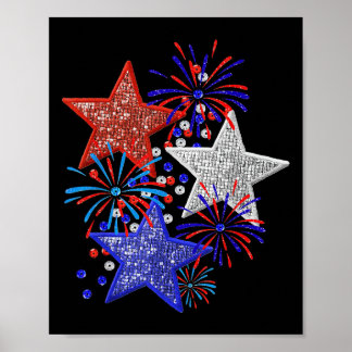 Poster Fogos de Artifício de 4 de Julho