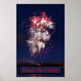 Poster Fogos De Artifício Dia 4 De Julho De Independência