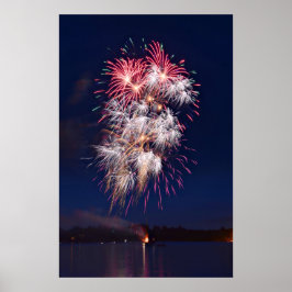 Poster Fogos De Artifício Dia 4 De Julho De Independência
