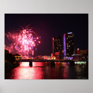 Poster Fogos de artifício em Grand Rapids