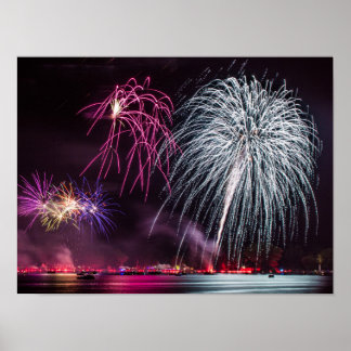 Póster Fogos de artifício no Lago