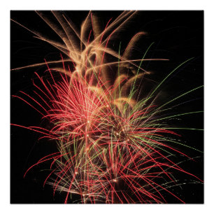 Póster Fogos de artifício no Night Poster