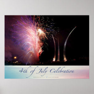 Póster Fogos-de-artifício que Sparkling os pináculos