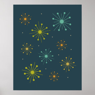 Poster Fogos de artifício retrorreflectores no meio-séc