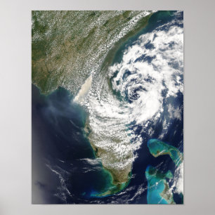 Poster Fogos e fumo em Geórgia e em Florida