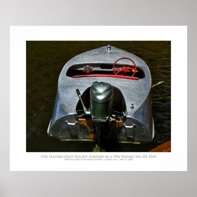 Poster Foguete de Artesanato de pena (Frente)