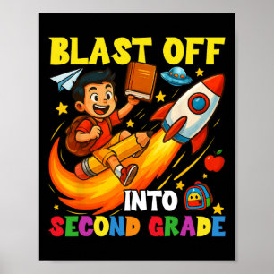 Poster Foguete decola para a segunda série engraçado volt