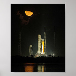 Poster Foguete do Sistema de Lançamento Espacial da NASA 