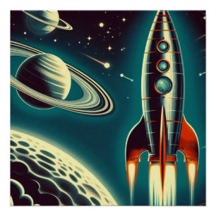Póster Foguete espacial