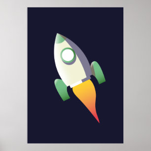 Poster Foguete espacial