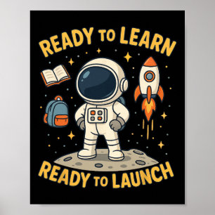 Poster Foguete Lançamento Espaço Aprender Aluno Criança V