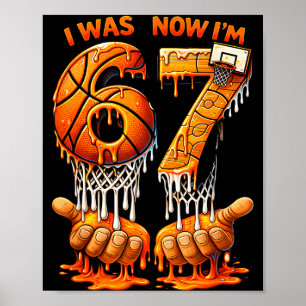 Poster Foi 6 7 aniversário basquete 6 7 meme 7º aniversár