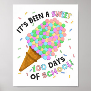 Poster Foi Um Doce 100 Dias De Sorvete Escolar 100t