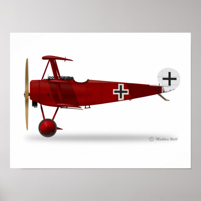 Póster Fokker DR.1 Triplane (Frente)